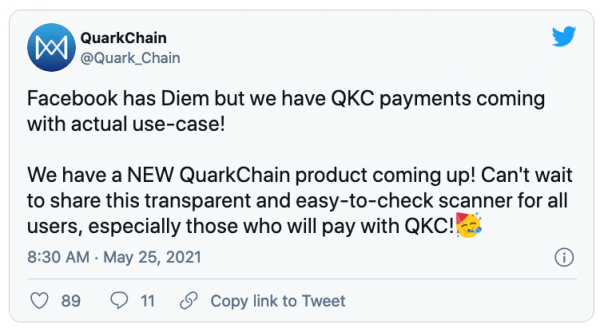 QuarkChain анонсировал платежное приложение, подобное Facebook Diem