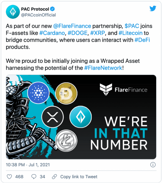 Flare Finance о добавлении F-актива сети PAC Protocol Flare Finance о добавлении F-актива сети PAC Protocol