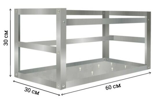 Каркас для майнинг фермы из алюминия и дерева: чертеж и размеры