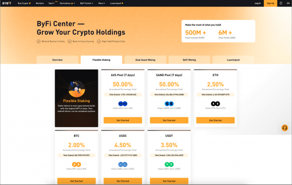 Гибкий стекинг теперь доступен в Bybit ByFi Center