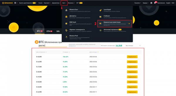 Бивалютные инвестиции на криптобирже Binance