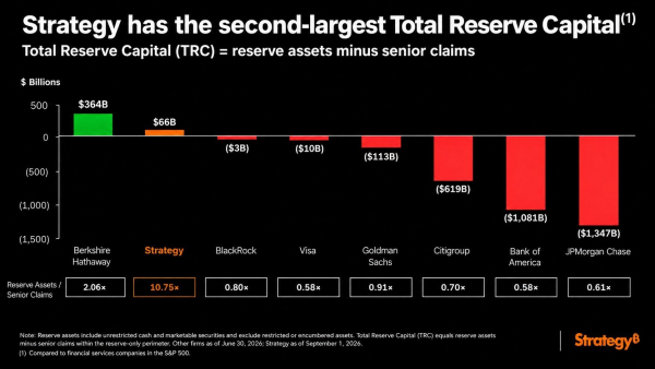 Strategy уступает по резервам в S&P 500 только Berkshire
